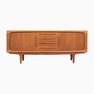 Mid-Century Danish Sideboard in Teak with Drawers and Rolling Doors by Johannes Andersen for Silkeborg