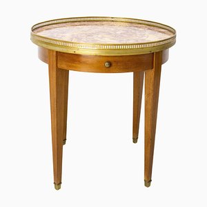 Louis XVI Style Bouillotte Table in Brass and Marble, 1960