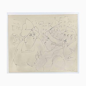 Mino Maccari, Snobby, Dibujo a tinta, 1945