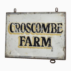 Vintage Metal Farm Sign, 1950s