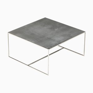Tavolino da caffè quadrato in metallo di Rodolfo Dordoni per Mino, 1998