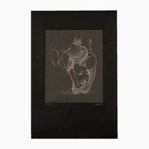 Hans Bellmer, Mujer tragando una serpiente, 1972, Grabado firmado a mano