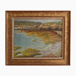 Maurice Sarkissoff, Landschaft am Meer, 1911, Öl auf Leinwand, Gerahmt