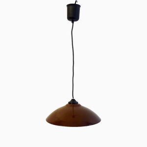 Conical Suspension in Brown Lacquered Metal from Mathias, France, 1970s