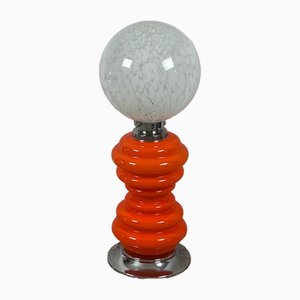 Grand Lampadaire Orange en Verre Murano, 1960s