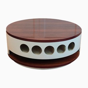 Low Lacquered Wooden Coffee Table, Italy, 1970s