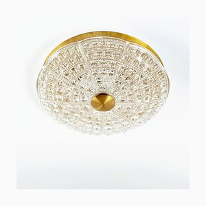 Large Mid-Century Scandinavian Glass Flush Mount by Carl Fagerlund for Orrefors, 1960s