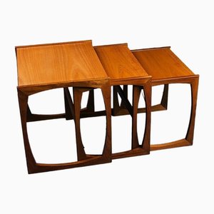 Tables Gigognes en Teck par Victor Wilkins pour G Plan, 1970s, Set de 3