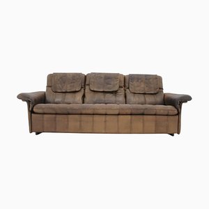 Brown Leather Sofa from de Sede, Switzerland, 1980s