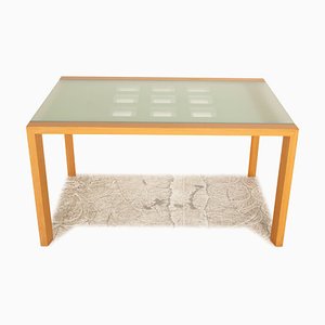 Extendable Dining Table in Brown Wood Glass from Ligne Roset