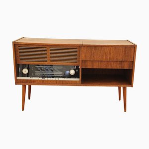 Mid-Century Cabinet with Build-in Gramophone and Radio, 1950s