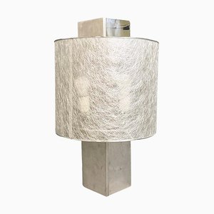 Lámpara de mesa italiana moderna de acero atribuida a Pia Guidetti Crippa para Lumi, años 80