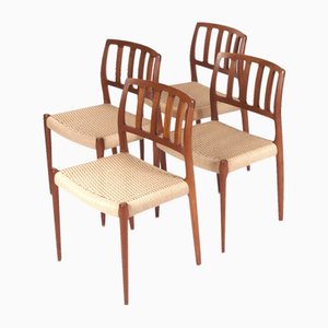 Model No. 83 Dining Chairs by Niels Möller, Denmark, 1960s, Set of 4