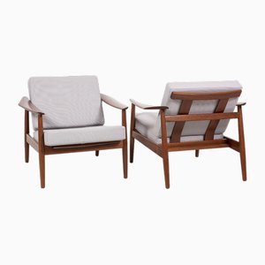 Mid-Century Danish Armchairs in Teak attributed to Arne Vodder for France & Søn, 1960s