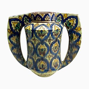 Handgefertigter und handglasierter Jugendstil Pflanzer von Pamenière, 1930er