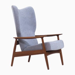 Teak Reclining Lounge Chair by Peter Wessel attributed to K. Rasmussen