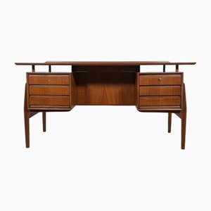 Mid-Century Freestanding Teak Desk, 1960s