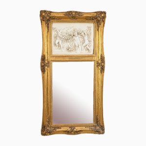 Trumeau Mirror in Gilded Wood, 1970s