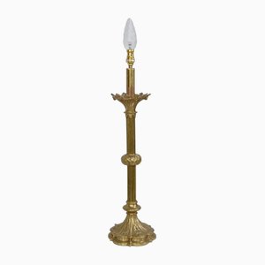 Gilt Bronze Candleholder Table Light, Late 19th Century