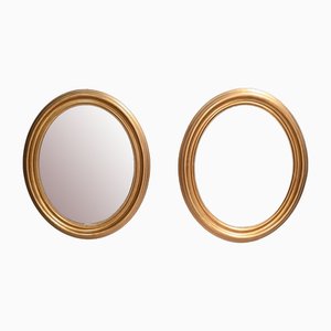 19th Century Oval Mirrors, Set of 2