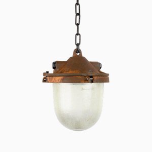 Industrial Pendant with Prismatic Glass