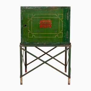 Art Deco Industrial Green Painted Cabinet from C. H. Whittingham