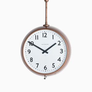 Reclaimed Double Sided Factory Clock by English Clock Systems