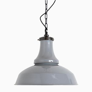 Industrial Vitreous Enamelled Pendant Lights by Benjamin Electric