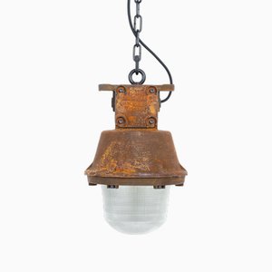 Industrial Rusted Explosion Proof Pendant Light from Holophane