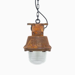 Rusted Explosion Proof Industrial Pendant Light by Holophane