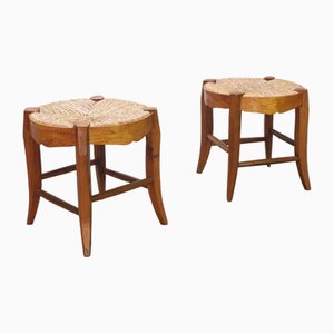 Rustic French Stools, 1960s, Set of 2