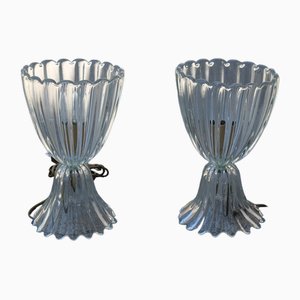 Barovier zugeschriebene Tischlampen aus Muranoglas, 1950er, 2er Set