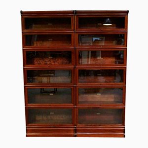 Antique Modular Bookcase in Mahogany from Globe Wernicke, Set of 12