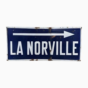 Enameled La Norville Sign, 1960s