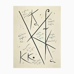 Rafael Alberti, Letter K, Lithograph, 1972