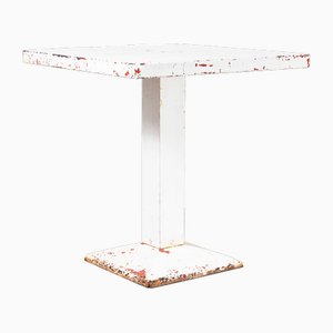 French Square Outdoor Dining Table with White Square attributed to Tolix, 1960s