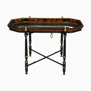 20th Century Black Pompeian Style Tray Table