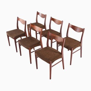 Sedie da pranzo GS60 in teak di Arne Wahl Iversen, anni '60, set di 6