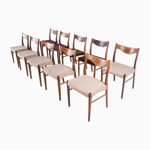 GS60 Dining Chairs in Rosewood by Arne Wahl Iversen, 1960s, Set of 10