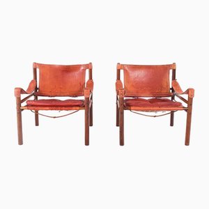Armchairs in Rosewood by Arne Norell, 1960s, Set of 2
