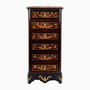 19th Century Cabinet with Drawers in Red Marble from Romain Magniant