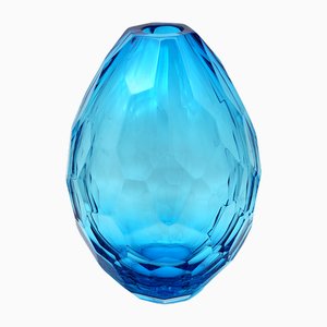 Jarrón Barrel mediano de cristal de Murano de Alessandro Mandruzzato