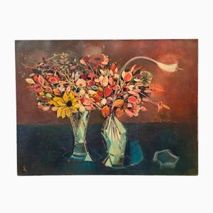 Eugene Biel, Ramo de flores, 1952, óleo sobre lienzo