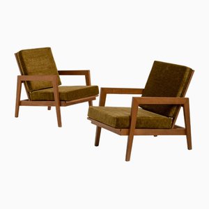 French Reconstruction Armchairs, France, 1960s, Set of 2