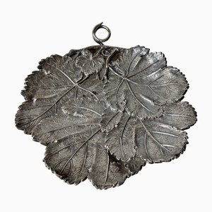 Naturalistic Modern Silver Plated Leaf Dish from Berg Denmark, 1950s