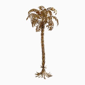 Large Hollywood Regency Palm Tree Floor Lamp attributed to Hans Kögl, Germany, 1970s