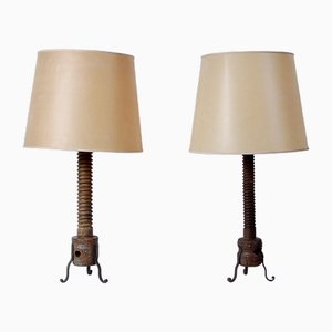 Handmade Table Lamps, 1960s, Set of 2