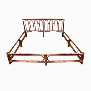 Bamboo Double Bed from Dal Vera, Italy, 1970s