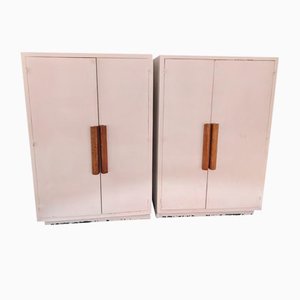 Vintage White Wardrobes by Le Corbusier, 1949, Set of 2