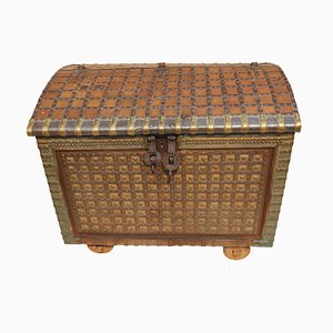 Vintage Indian Dowry Chest on Wheels, 1920s